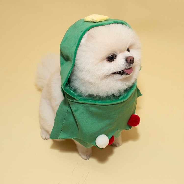 【QIDINA】寵物變身聖誕樹麋鹿聖誕節 寵物配件-C