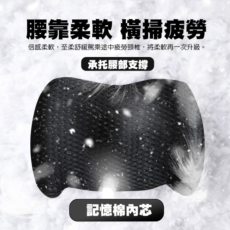 【QIDINA】4D質感網格透氣記憶棉車用辦公尾椎枕-C