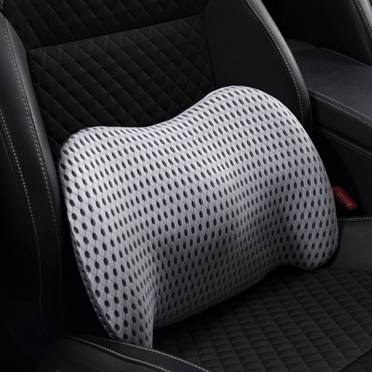 【QIDINA】4D質感網格透氣記憶棉車用辦公尾椎枕-C
