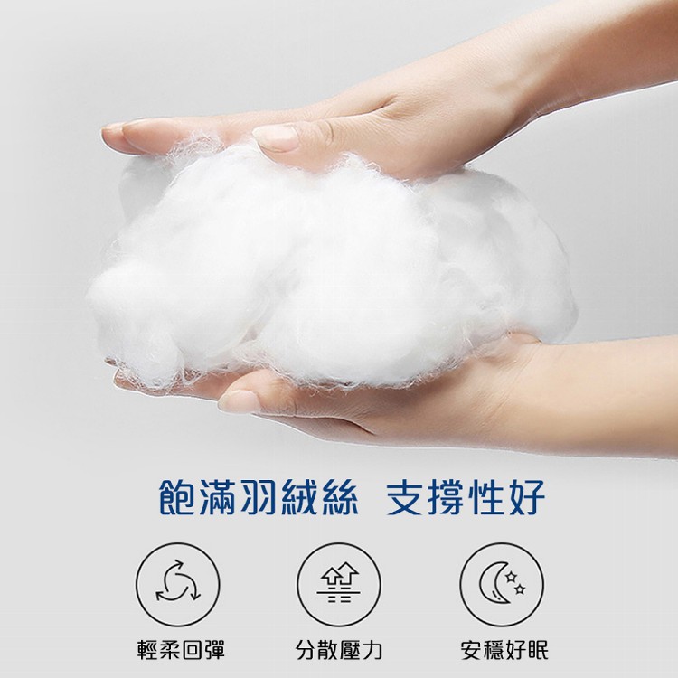 【QIDINA】涼感冰絲舒適柔軟蓬鬆水洗冰涼枕-D