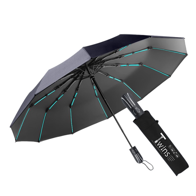 【QIDINA】質感抗風16骨摺疊傘自動傘-B TDN