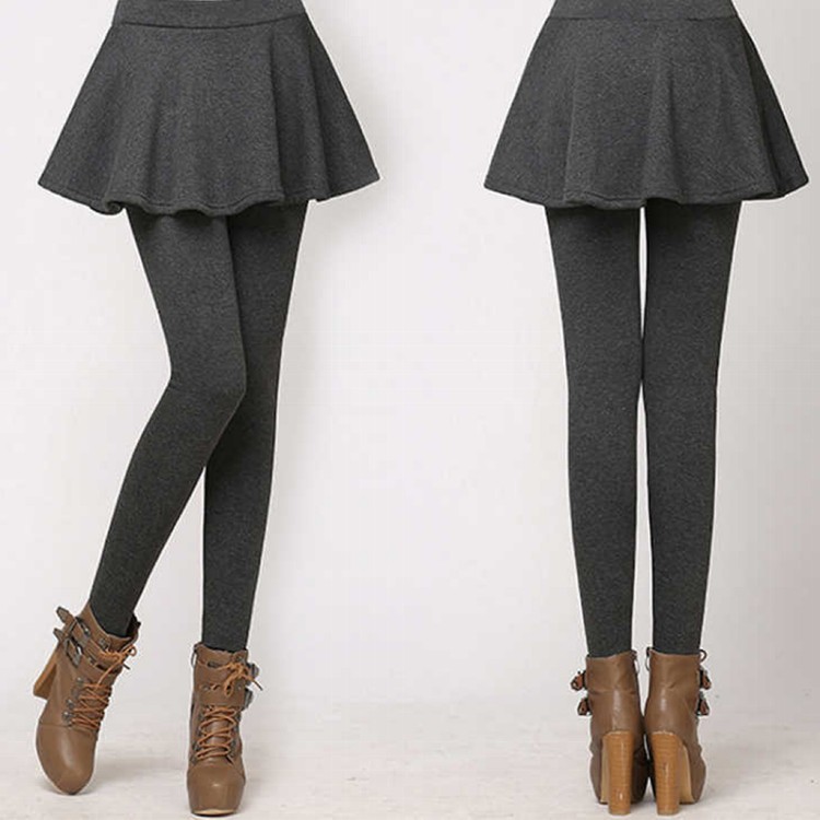 【QIDINA】質感加厚顯瘦百搭假長版傘擺遮屁裙-J