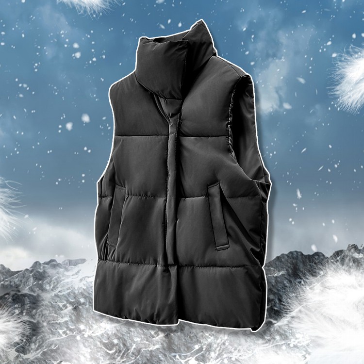 【QIDINA】秋冬必備百搭日系保暖厚背心-C