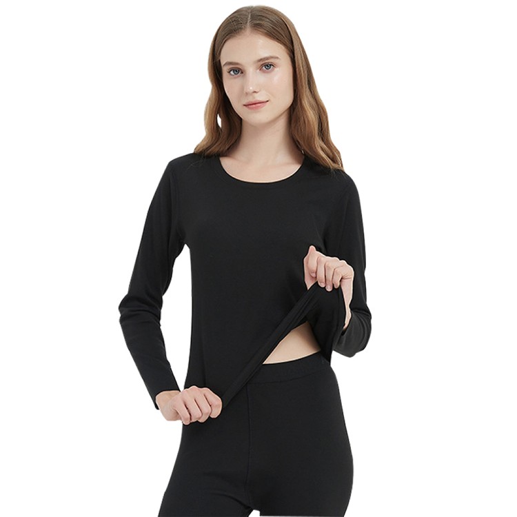 【QIDINA】刷毛蓄熱男女款保暖發熱衣-D