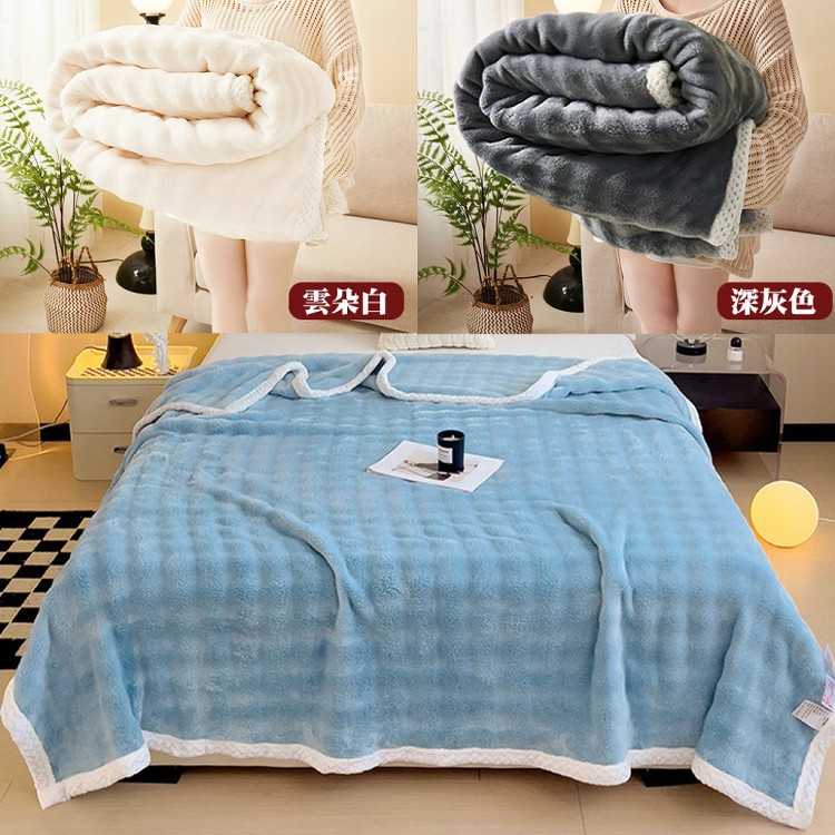 【QIDINA】仿兔毛超柔軟親膚保暖啵啵絨毯 棉被-B
