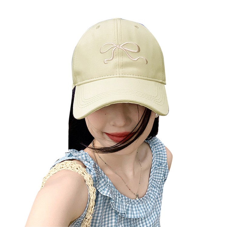 【QIDINA】韓系超百搭蝴蝶結減齡棒球帽-Z