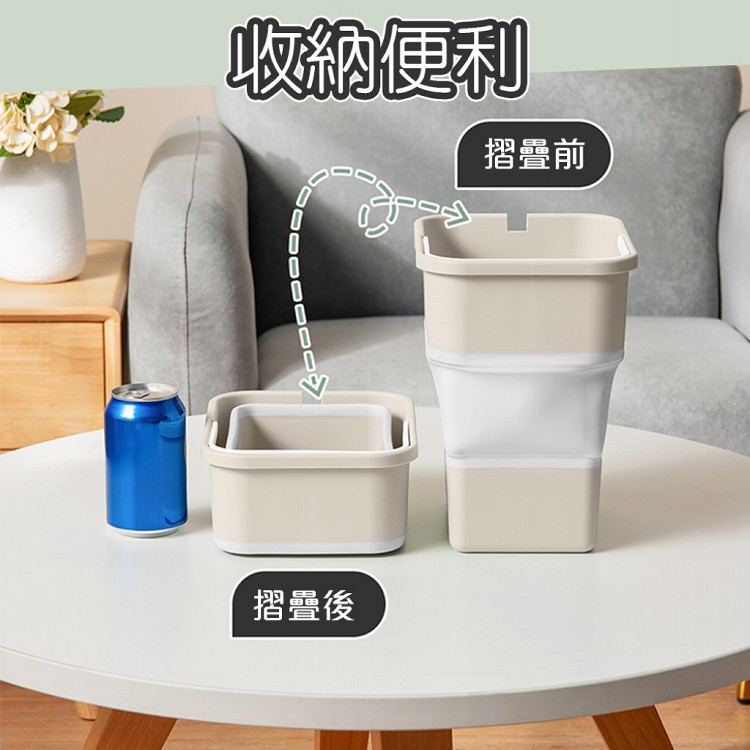 【QIDINA】折疊多用途收納垃圾桶贈垃圾袋5捲/垃圾桶-A