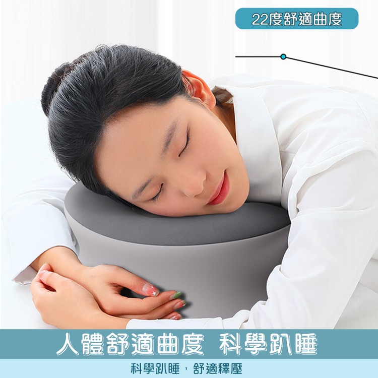 【QIDINA】超好睡趴睡人體工學涼感布記憶棉枕-I