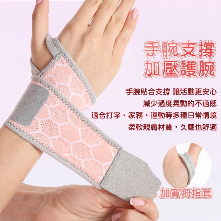 【QIDINA】微彈包覆加壓手腕輔助支撐護腕-B