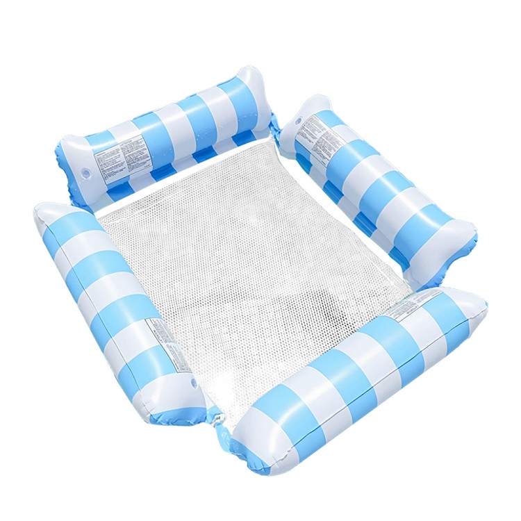 【QIDINA】升級四管超大水上漂浮吊床贈充氣筒 泳圈-A