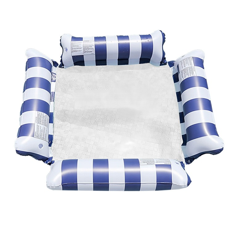 【QIDINA】升級四管超大水上漂浮吊床贈充氣筒 泳圈-A