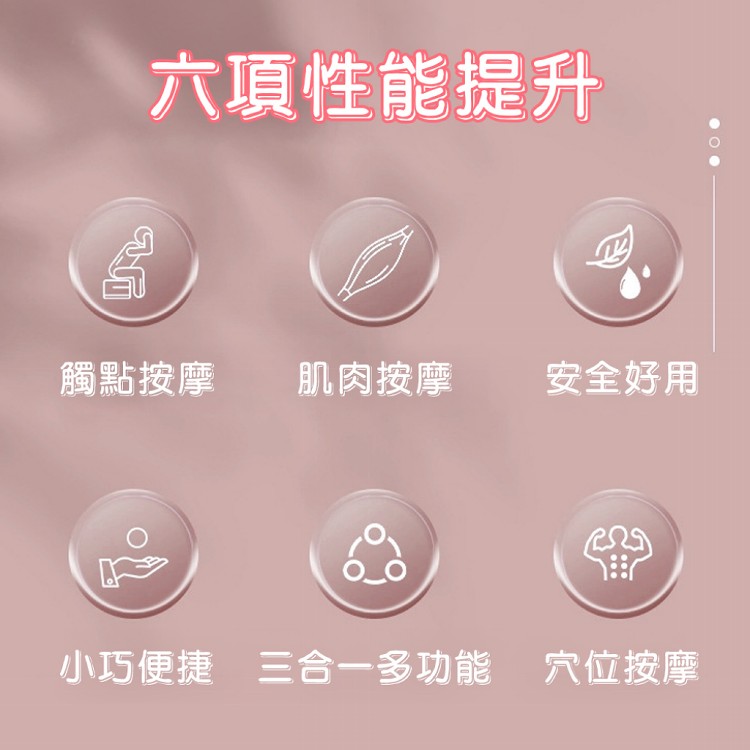【QIDINA】三合一口袋按摩筋膜球 棒-I