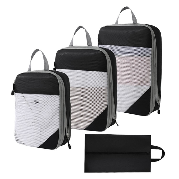 【QIDINA】韓式升級質感加厚衣物4件組大容量壓縮袋-F