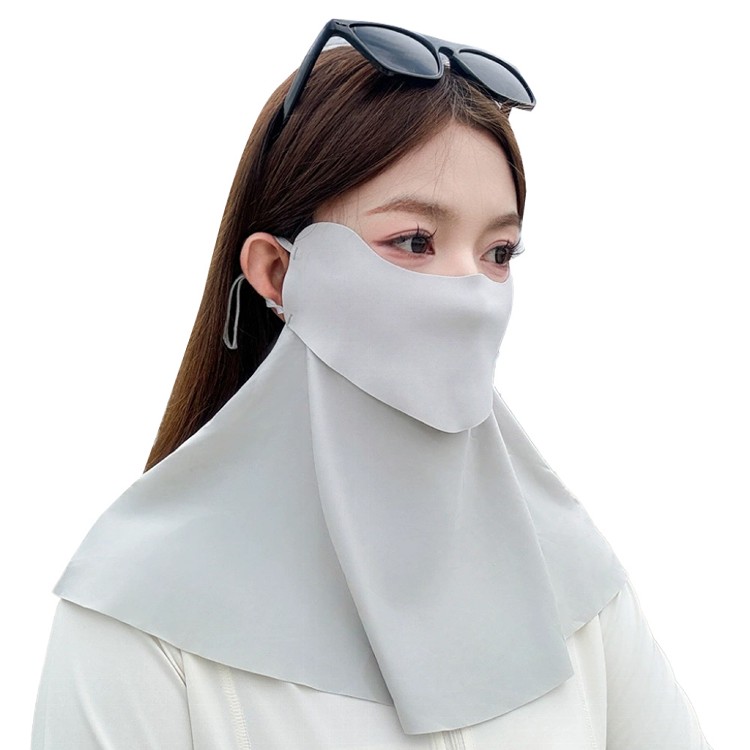 【QIDINA】超親膚冰絲涼感透氣防曬護頸面罩-B