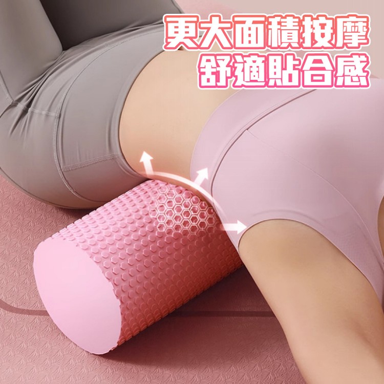 【QIDINA】輕量低強度實心按摩滾輪瑜珈柱-A