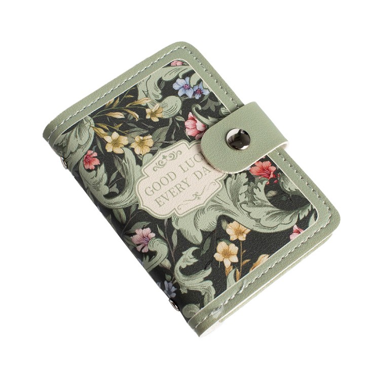 【QIDINA】超實用20張唯美復古皮革卡片收納夾 包-G