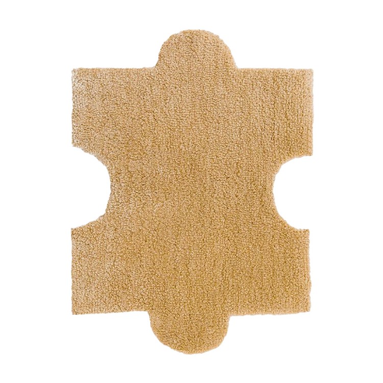 【QIDINA】質感奶茶色系超柔軟免黏貼拼接地墊-B