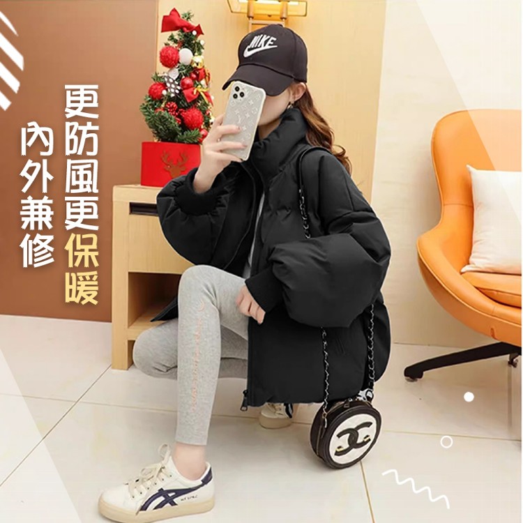 【QIDINA】加厚鋪棉時尚輕薄保暖外套-G