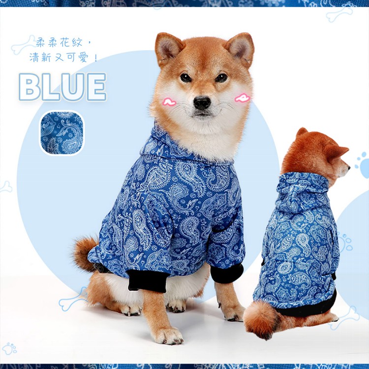 【QIDINA】中大狗帥氣連帽刷毛保暖寵物衣-K