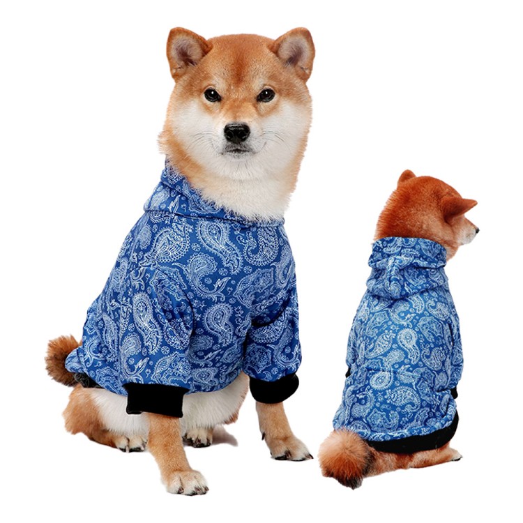 【QIDINA】中大狗帥氣連帽刷毛保暖寵物衣-K