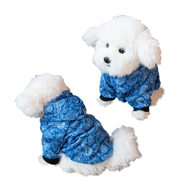 【QIDINA】中大狗帥氣連帽刷毛保暖寵物衣-K