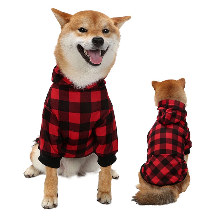 【QIDINA】中大狗帥氣連帽刷毛保暖寵物衣-K