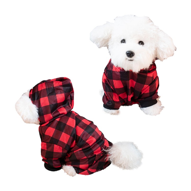 【QIDINA】中大狗帥氣連帽刷毛保暖寵物衣-K