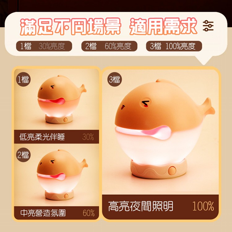 【QIDINA】附表情爆揍敲敲木魚小夜燈-H