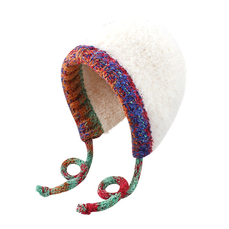 【QIDINA】人氣款保暖仿兔毛軟綿減齡針織毛帽-2HA