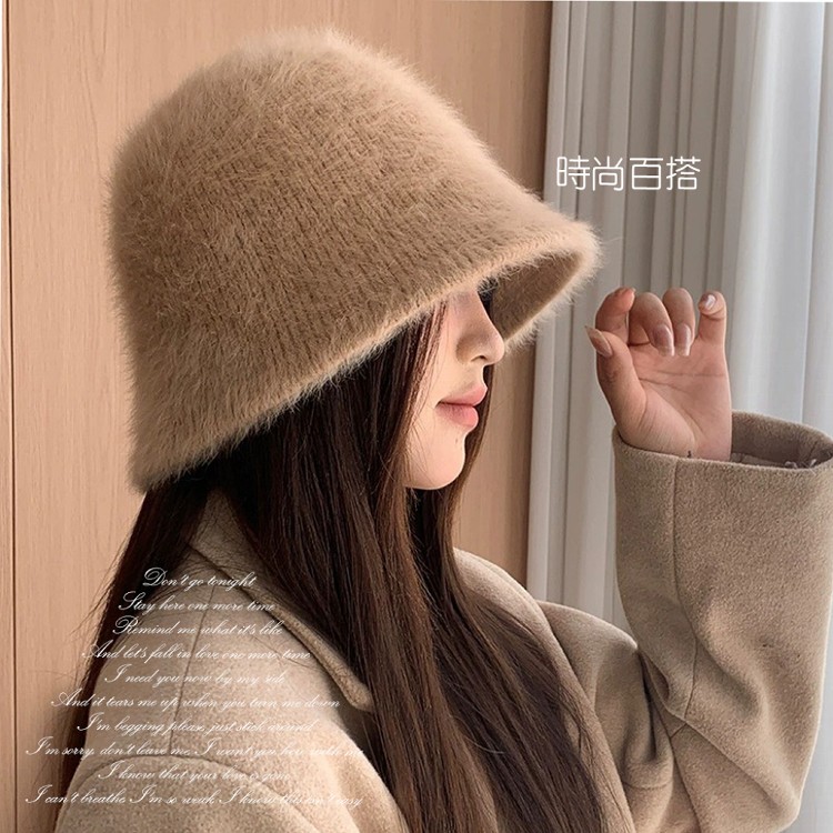 【QIDINA】秋冬必備時尚保暖毛茸茸毛帽-2HB