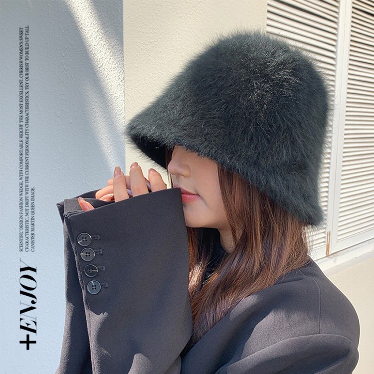 【QIDINA】秋冬必備時尚保暖毛茸茸毛帽-2HB