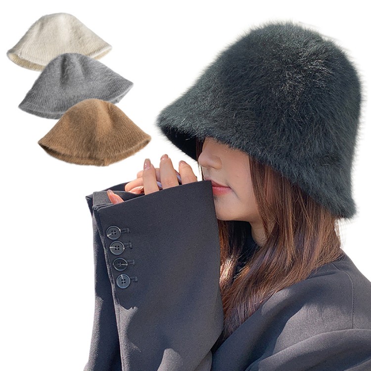 【QIDINA】秋冬必備時尚保暖毛茸茸毛帽-2HB