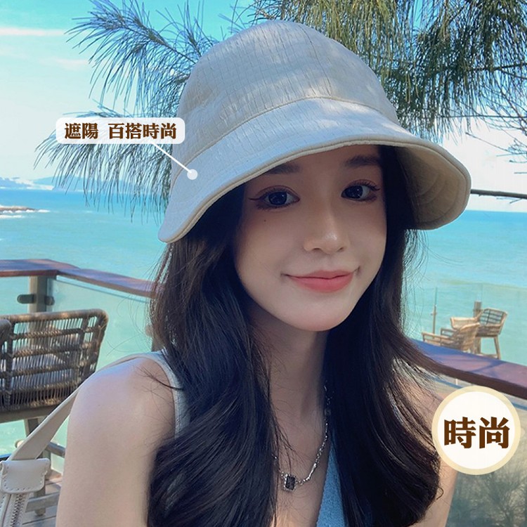 【QIDINA】日系百搭遮陽大帽簷鴨舌華夫格鴨舌帽-I