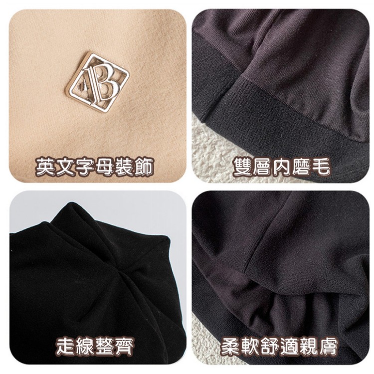 【QIDINA】韓版雙層內磨毛保暖堆堆帽-2HE