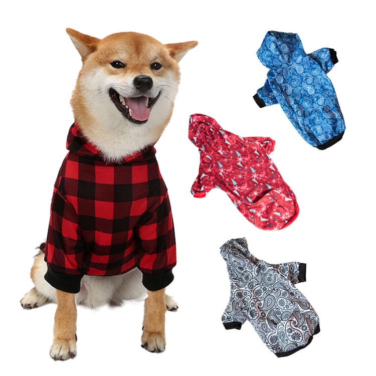 【QIDINA】中大狗帥氣連帽刷毛保暖寵物衣-K