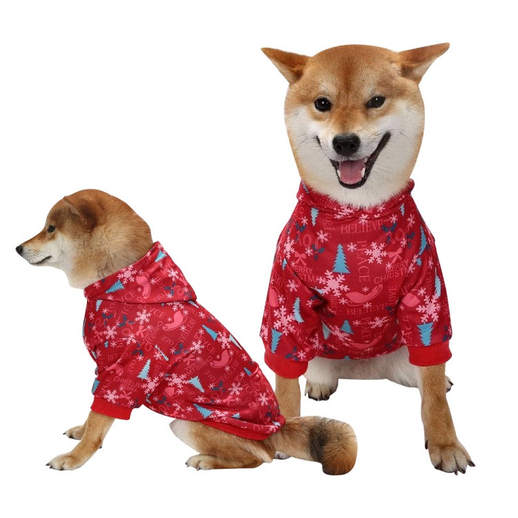 【QIDINA】中大狗帥氣連帽刷毛保暖寵物衣-K