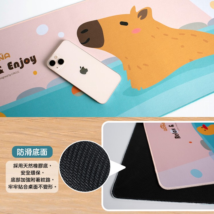 【QIDINA】獨創設計-超療癒卡通動物滑鼠大桌墊