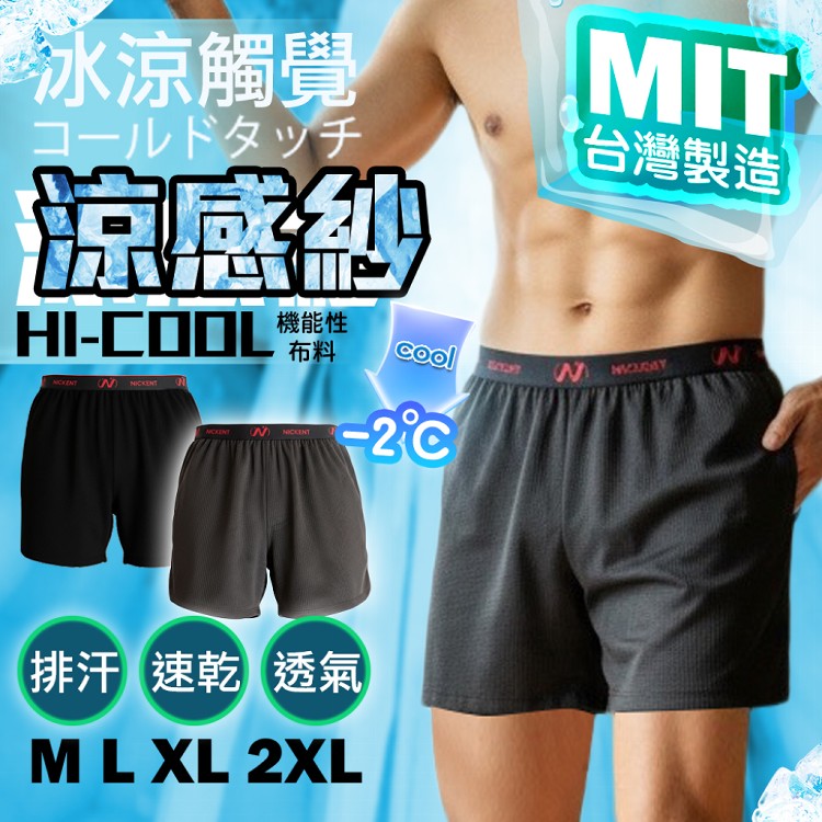 【QIDINA】台灣製涼感透氣吸濕排汗彈性男內褲-E