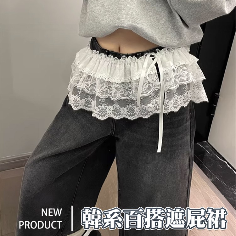 【QIDINA】韓版流行百搭蕾絲遮屁神器襯裙-N