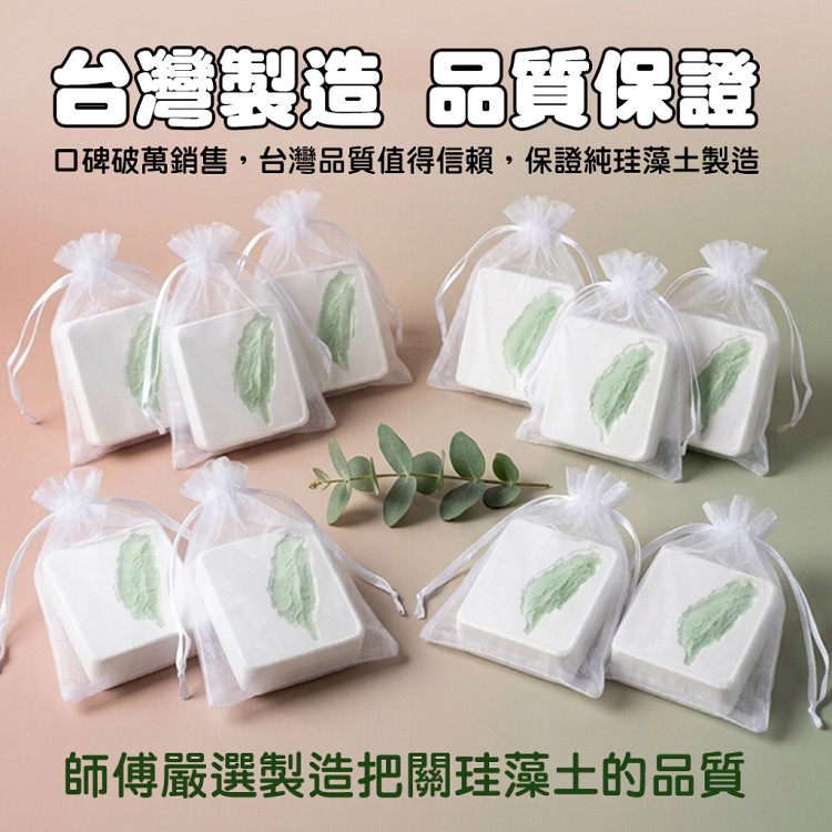 【QIDINA】SGS台灣造型防霉除臭硅藻土除濕神器
