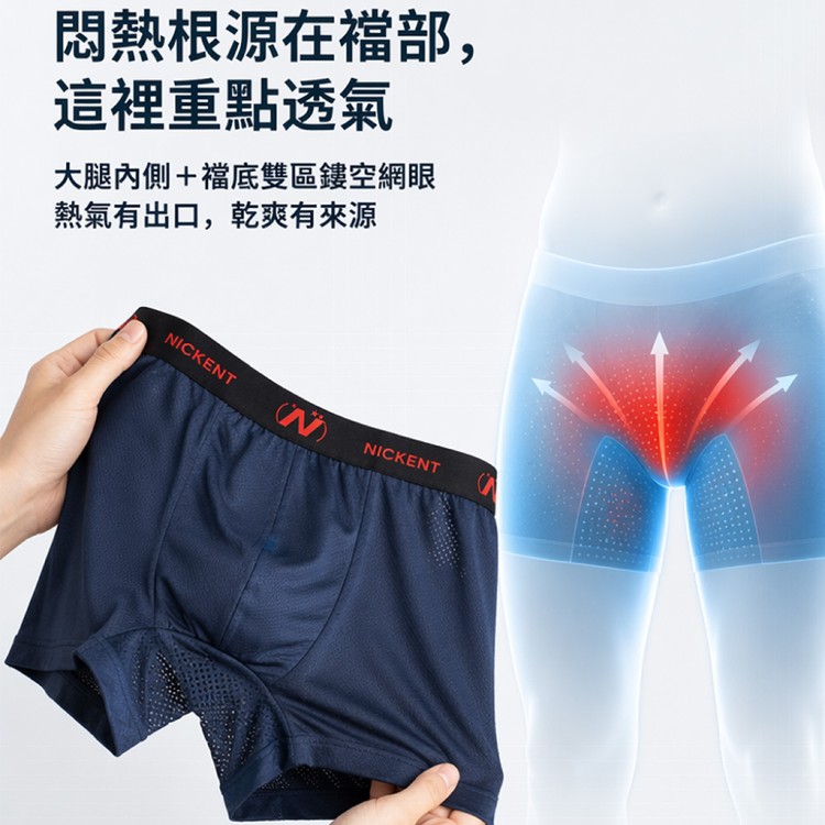 【QIDINA】3入起-台灣製動感彈力透氣排汗平口內褲-G