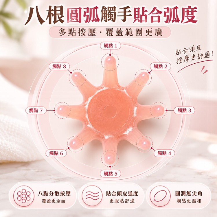 【QIDINA】八爪章魚按摩梳超舒服不求人全身按摩棒-V