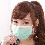 【台灣製－三層不織布口罩】@成人－綠色@ SGS合格 台灣製品質有保障 附抗菌證明 特價：$85