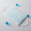 【雨晴牌－三層不織布口罩】@幼幼童－藍色@ (A級高效能)一盒50片 台灣製 超舒適 防潑水