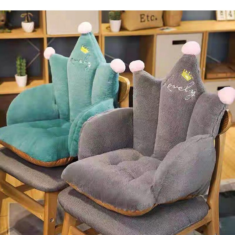 【DaoDi】ins可愛皇冠靠墊坐墊 辦公室椅墊 防滑靠墊 加厚坐墊 保暖坐墊 造型坐墊 腰枕
