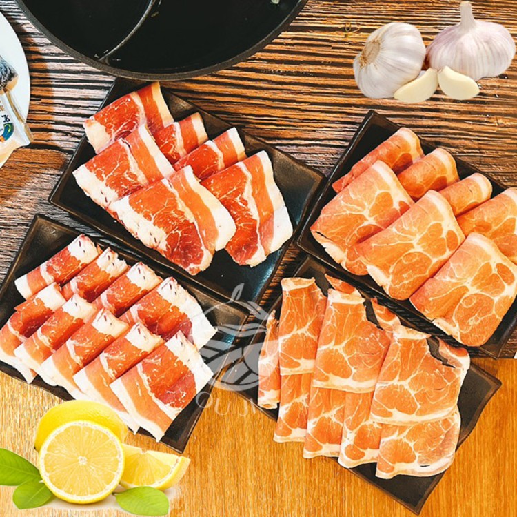 【歐嘉嚴選】特選火烤兩用肉片(牛五花/梅花豬-任選)