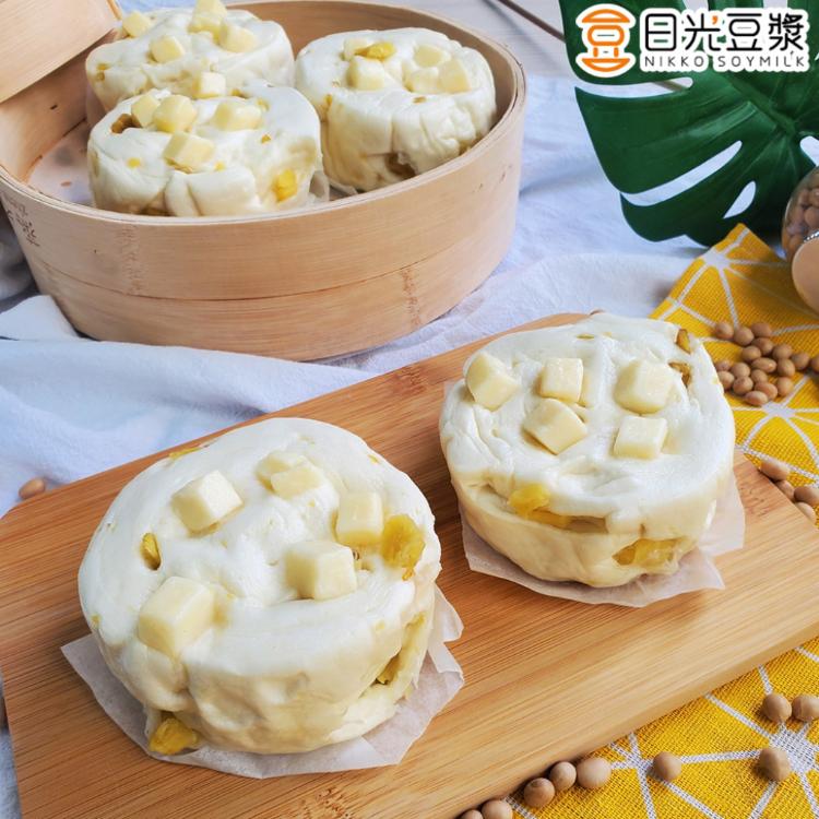 【日光豆漿】濃郁乳酪起司饅頭任選組(台農57號地瓜乳酪饅頭/大甲芋頭起司饅頭)