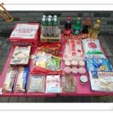 【平安賜福組】中元普渡拜拜祭品一手包辦，餅乾飲料泡麵罐頭等平安賜福普渡組。