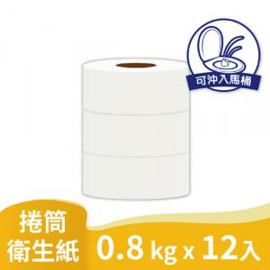 春風 衛生紙 大捲筒 0.8kgx3粒x4串共12入/箱【Office專用加量款】100%原生紙漿