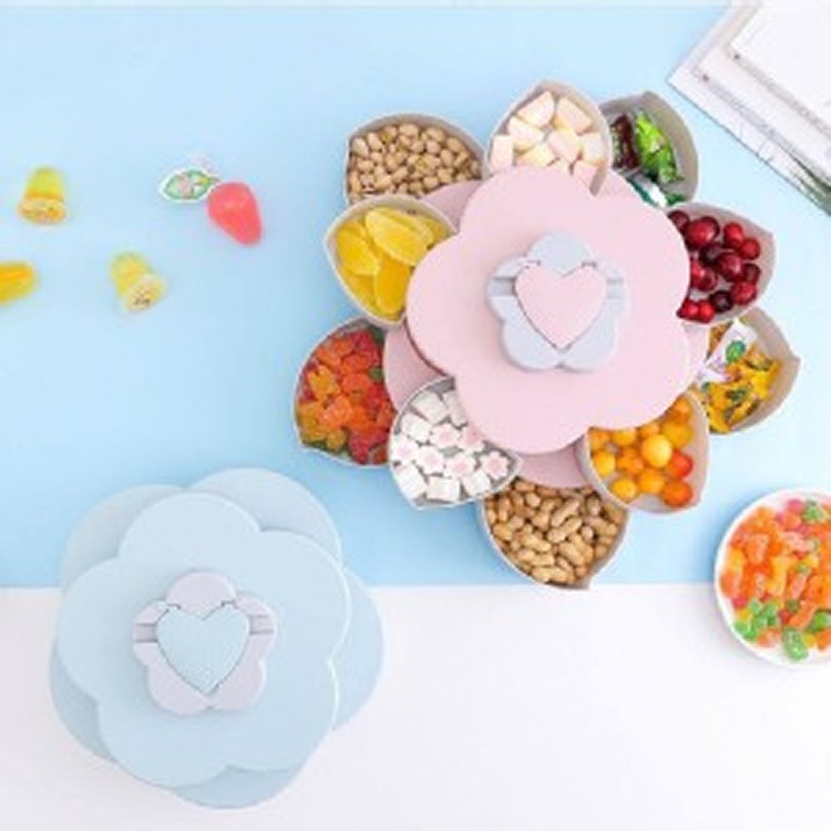 雙層旋轉花瓣糖果盒